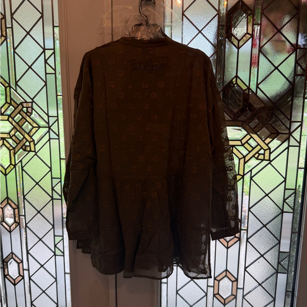 JADED Gypsy SM/MED 100% Cotton NWT army green TUNIC (2 left) listing 1 of 2 - Picture 9 of 10